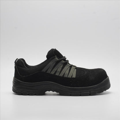 BLACK SUEDE STEEL TOE SAFETY SHOES (Original USA Imported)
