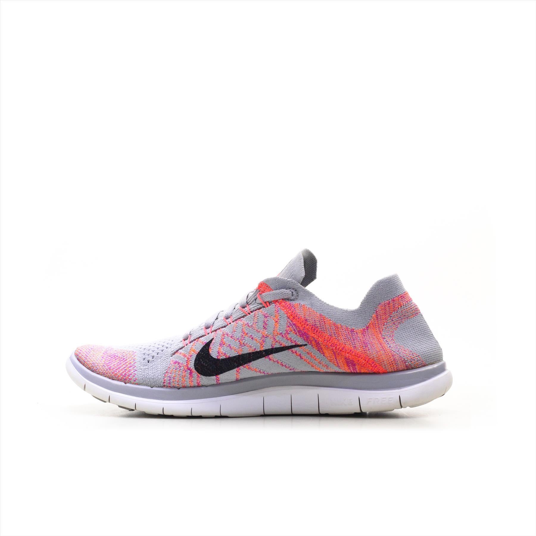 Nike free 4.0 flyknit grey and pink store
