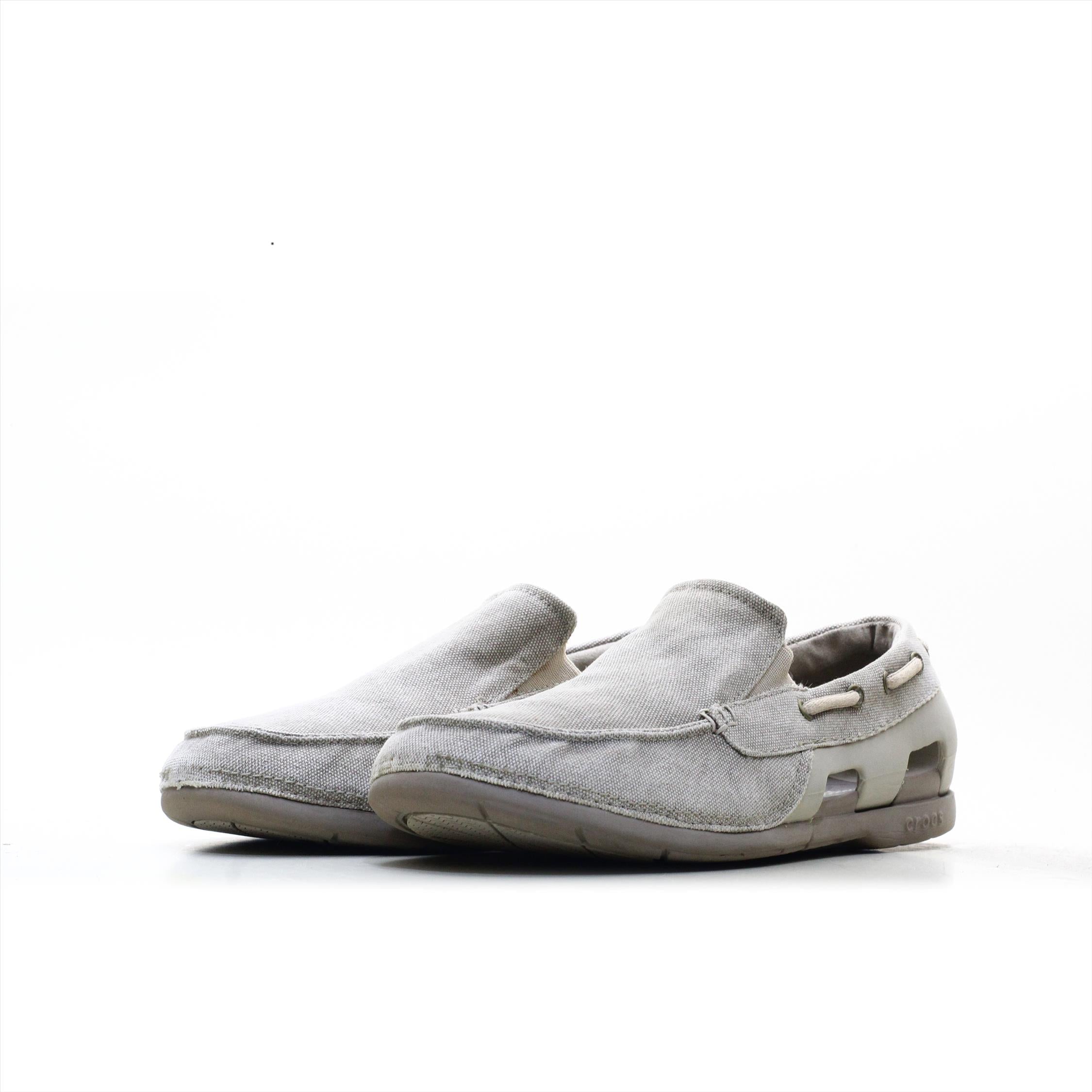 Crocs canvas boat shoes shop